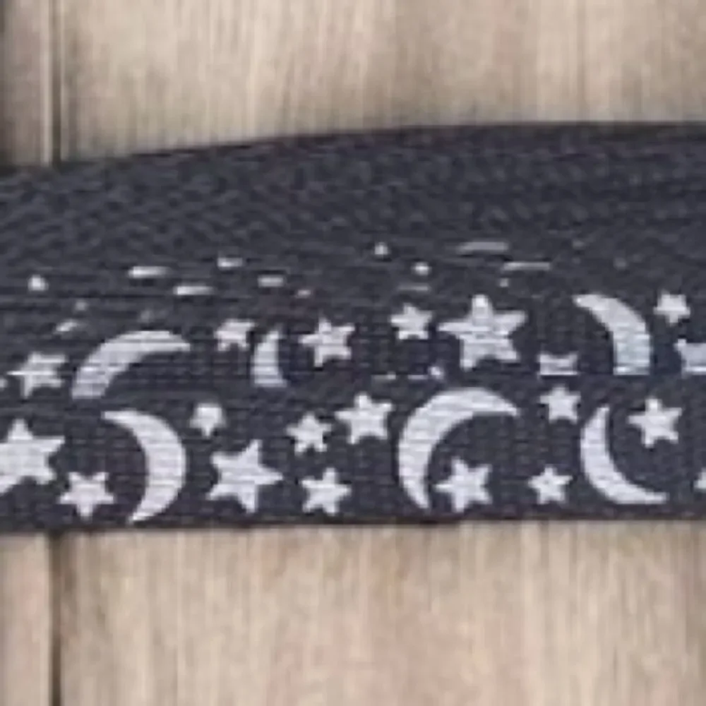 NWT New Whisker City Pet Cat/Kitten Leash Black/Silver Stars & Moon Reflective